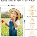 DZZ 8.5 x 11 frame,picture frames 8.5 x 11 High Transparent Photo Frame,Clear Acrylic frame,picture frames for wall, for Photo Poster Canvas Certificate Document Gallery,Set of 6