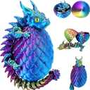 Large 3D Printed Dragon Egg with Dragon Inside Articulated Dragon Desk Toys | Party Favors, Home Decor Items, Classroom Prizes, Goodie Bag Stuffers, Treasure Box Toys, Birthday Graduation Gifts for Kids