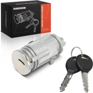 A-Premium Ignition Lock Cylinder with 2 keys Compatible with Dodge, Chrysler & Mitsubishi Vehicles - Ram 1500 2500 3500, Durango, Dakota, Aspen, Raider