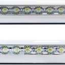 RV Black 12V Led Light 2 Set Porch Awning Lights Black 30 LED Exterior High Light-Output Low Ampere Draw for Trucks Motorhome Caravan Camper Trailer