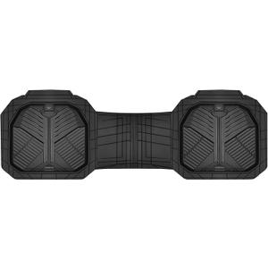 CAR PASS Heavy Duty Rubber Rear Car Mat, Deep-Dish Odorless Car Floor Mats All Weather, Universal Trim-to-Fit for SUVs Trucks Sedans, Waterproof Anti-Slip, Black
