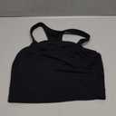 CRZ YOGA Butterluxe Racerback Crop Tank Tops for Women - Padded Y-Back Longline Sports Bras Scoop Neck Workout Yoga True Navy, Small