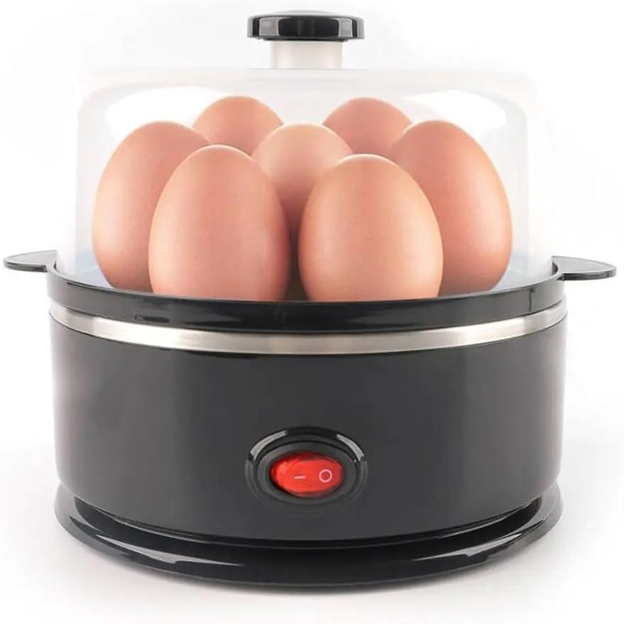 Easy Cook Electric Egg Cooker – Cooks Up to 7 Eggs – One-Touch Operation – Auto Shut-Off with Buzzer – Compact & Easy to Clean – Black