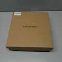 Women's High Heel Sandals Open Toe Ankle Tie Dressy Heeled Sandals for Prom, Party, Evening Events, 3.93 Inch Comfortable Thin Block Heels (Black, S)