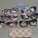 6 Pack Fashion Reading Glasses for Women Men Blue Light Blocking Oversized Square Readers with Spring Hinge +1.75