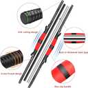 Dumbbell-Handle-set for 1inch Wide Weight Plates Dumbbell Bars, Durable Threaded Barbell Handles Adjustable Weightlifting Accessories for Training Sport Workout Gym (13.77inch)