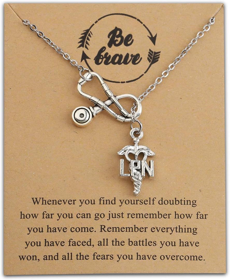 MAOFAED LPN Nurse Necklace LPN Graduation Gift for Her