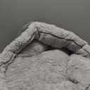 INVENHO Large Dog Beds Large Sized Dog Washable, Orthopedic Warming Soft Sleeping Puppy Bed Durable Pet Bed with Anti-Slip Bottom L(35"x25"x10") (Grey)