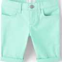 The Children's Place Girls' Solid Skimmer Shorts (8, Mellow Aqua)