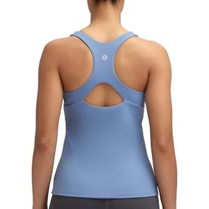 RUNNING GIRL Tank top with Built in Bra for Women,Compression Shirts Crisscross Back Workout Yoga Tops, M