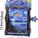 2026 calendar desk calendar Wooden Hand-Crank Monthly Flip Calendar - DIY Assembled Tabletop Art with Classic Oil Painting Masterpieces for Office Decor, Home, Gift