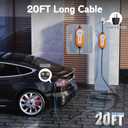 Level 1&2 Charger for Tesla, 110-240V Mobile Charger Nacs Connector with 20FT Charging Cable, 16Amp Portable Home Wall Electric Car EV Charger for Tesla Models Y/X/3/S NEMA 5-15 & NEMA 6-20 Plug