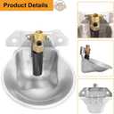 Stainless Steel Sheep Automatic Water Drinking Bowl Drinking Troughs,Livestock Water Bowl with Copper Valve,Automatic Waterer for Goat Calves Cattle Pig Dog Piglets