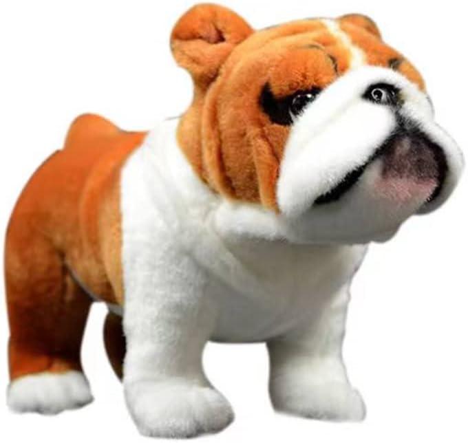 FRANKIEZHOU Lifelike Bulldog Plush-11.8" Bulldog Stuffed Animal,Soft Dog Stuffed Animals for Girls and Boys,Kid's Plush Toy,Hugging Plush
