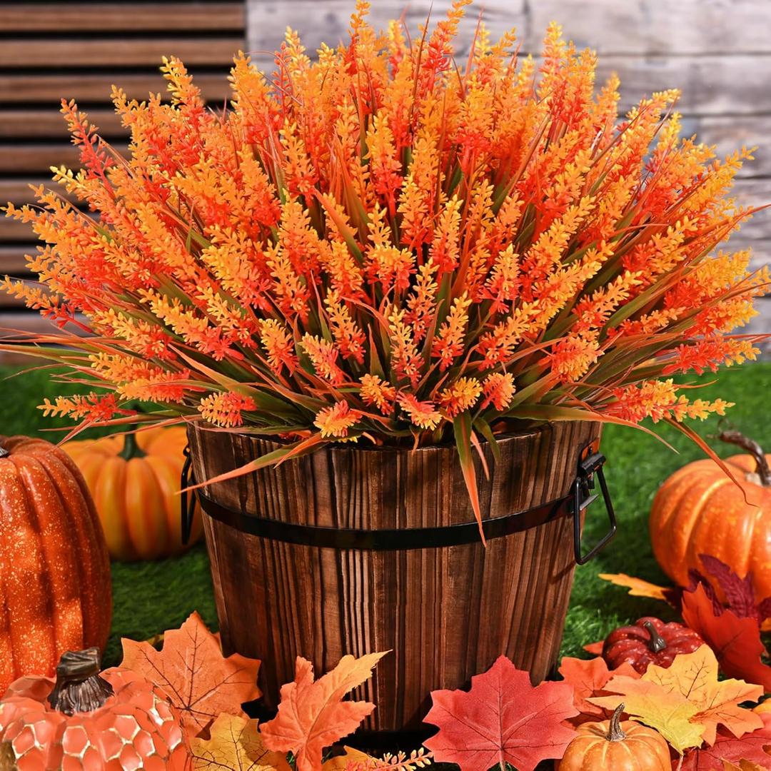 Waipfaru Fake Mums Fall Decor, 20 Bundles UV Resistant Faux Mums for Outdoor Planters, Fall Flowers Artificial for Decoration, Faux Plants for Home Porch Thanksgiving Decoration (Orange) Waipfaru Fake Mums Fall Decor, 20 Bundles UV Resistant Faux Mums for Outdoor Planters, Fall Flowers Artificial for Decoration, Faux Plants for Home Porch Thanksgiving Decoration (Orange)