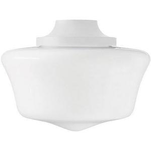 Hunter Ceiling Fan Light Kit - Original Damp Rated Traditional Globe, White Finish, Replacement Light Fixture for Bedroom, Bathroom, Kitchen, or Covered Outdoor Areas - 99164