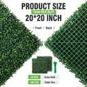 KASZOO 24 Pack 20"x20" Grass Wall Panels - Artificial Boxwood Panels for Greenery Wall Backdrop, Faux Greenery for Indoor Outdoor Decor, Garden Fence, Wedding, Privacy Screen, 66 Sq. Ft. Coverage