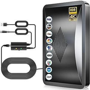 2025 Upgraded Indoor TV Antenna, 2800+ Miles Range Digital Antenna for Smart TV Indoor/Outdoor for Local Channels, HDTV Antenna with Amplifier Signal Booster 4k 8k- 38FT Coaxial Cable
