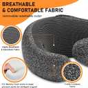 Travel Pillow - Hooded Neck Pillow Airplane Memory Foam Filling for Plane, Office, Cars Sleeping, Road Trip, Long Flights, Airplane Travel Essentials, Includes Eye Mask & Earplugs (Pink)