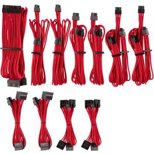 CORSAIR Premium Individually Sleeved PSU Cables Pro Kit for Corsair PSUs Red