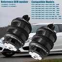 Rear Air Spring Bags Pair (Left & Right) for Mercedes Benz W211 S211 E-Class 2003-2009, 4MATIC E320 E500 E550 E63 AMG, Air Suspension Bellows Replacement, OE# 2113200925 2113200725 2113200825, 2-Pin