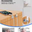 10 x StayCable 3.3FT USB A to USB C Cable with Built-in Magnetic Holder for Nightstand, Desk and Car, 3A Fast Charging Anti-Drop Cord with 2 Adhesive Metal Plates, Braid Type-C Data Cable for iPhone 17 (White)