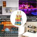 MCSAPIL Coffee Syrup Rack (4 Bottle Capacity)Coffee Syrup Organizer for Coffee Bar,Kitchen.Small Wine Rack for Bar,Family,Storage for Syrup, Wine, Dressing