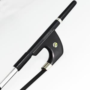 German Style Carbon Fiber Upright Double Bass Bow 3/4 Size VINGOBOW 100BGB Professional Level Parisian Eyes Ebony Frog Deep Powerful Tone Black Horse Hair Pernambuco Performance Warm Tone
