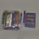 Funrous 32 Pcs Motivational Quote Pens Inspirational Notepads Mini Journal with Ballpoint Pen Small Notebooks Gift for Men Women Coworker Adult Party Favors Prize Teacher Student Office(Simple)