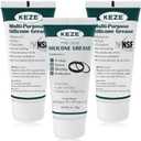 KEZE Silicone Grease Waterproof Food Grade Silicone Sealant Lubricant for Plumbers Valve Faucet O Rings 1 oz 3-Pack