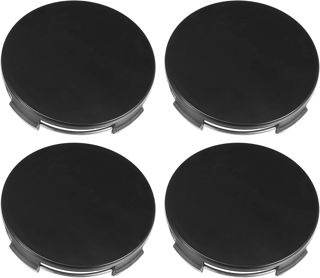 X AUTOHAUX 4 Pcs Universal 65mm OD 63mm ID 4 Clips Wheel Tyre Center Hub Caps Cover Black for Auto Vehicle