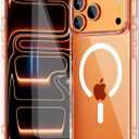 for iPhone 17 pro Case,Compatible with MagSafe,Clear with Anti-Yellowing,with 2 Pieces Tempered Glass,Military Grade Shockproof Protective Cover,Slim Rugged Design, 6.3 Inch