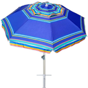 AMMSUN 7ft Heavy Duty High Wind Beach Umbrella Parasols with Sand Anchor Vent Tilt UPF 50+ Sun Protection Portable Outdoor Sunshade Umbrellas Carry Bag for Patio Garden Pool Backyard Blue