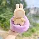 Handmade Bean Bag Chair for Doll Seat, 15-17cm Doll Sofa Table Dispaly Accessories (Light Purple)