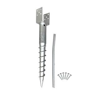 Ashman Ground Screw (1 Pack), No Dig, U-Model Screw in Post Stake - 27" Inch Long, Fits Standard 4x4 (3.5" X 3.5" Inch) Great for Mailbox Posts.