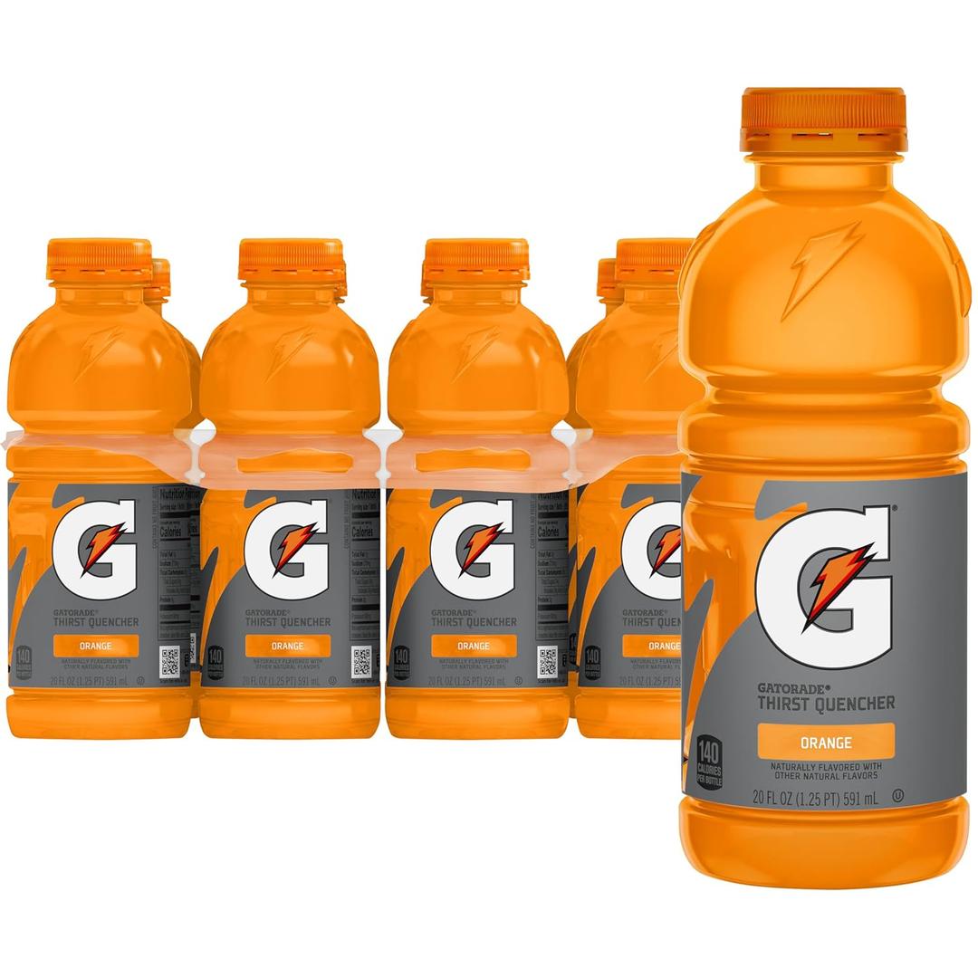 Gatorade Thirst Quencher, Orange, 20 Fl Oz (Pack of 8)