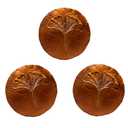 Stepping Stones Outdoor Set of 3, 10.8" Antique Ginkgo Bronze Garden Stones Outdoor Decorative Set Grandma Mothers Day Gifts, Garden Memorial Stone for Loved Ones, Backyard Pathway Pavers, Walkway