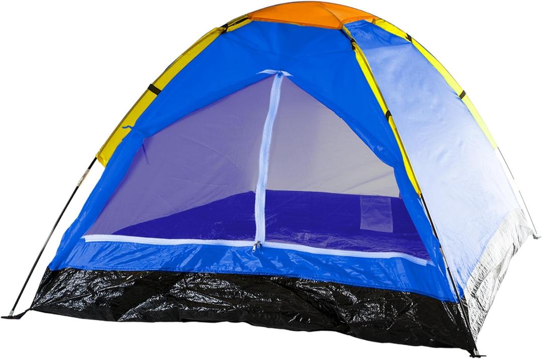 2-Person Dome Tent  Easy Set Up Shelter with Rain Fly and Carrying Bag for Camping (Blue)