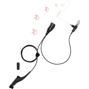 commountain APX 6000 XPR 7550e Earpiece w/Mic Compatible for Motorola Radios APX 8000 (7000 4000) XPR 7350e (7580e 7380e 7550 7350) APX6000 APX7000 APX8000 XPR7550 XPR7550e, Surveillance Headset