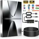 3000+ Miles Range Antenna for Smart TV Indoor/Outdoor,2026 Updated Digital TV Antenna for Local Channels and All Smart/Old TVs-38ft Thick Coax Cable and Amplifier