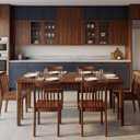 39" Solid Wood Dining Room Table, Rectangular Kitchen Real Wooden Table, 39" L x 25" W x 29" H