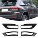 for Grand Cherokee Rear Tail Light Cover Trim Bezel Black for Jeep Grand Cherokee 2014 2015 2016 2017 2018 2019 2020 Black Exterior Accessories 4pcs