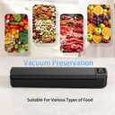 Automatic Food Vacuum Sealer, 10 Food Vacuum Sealing Bags, Digital Countdown Timer, Compact and Lightweight, Easy to Store, Suitable for Home Kitchen Use