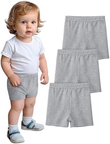 YERIOK 3 Pack Cotton Baby Girls Shorts Toddler Biker Bike Cartwheel Under Shorts for Baby Girl Clothes 2T