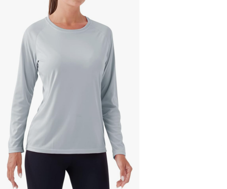NAVISKIN Women's UPF 50+ Sun Protection Long Sleeve Shirts Rash Guard Shirts Quick Dry Lightweight Hiking Shirts XL