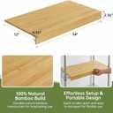 Wire Shelf Covers, Bamboo Wire Rack Covers (4PCS, 34" W x 12" D) Natural