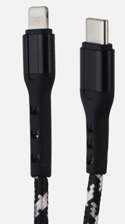 ZGEAR 10FT USB-C to 8-pin Braided Cable - Black / Silver