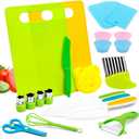 Toddler Knife Set - 23 Pcs Kids Knife Set for Chopping, Mini Chef Knife Set for 2 3 4 5 6 7 8 9 10 Year Old Girl Boy Gift