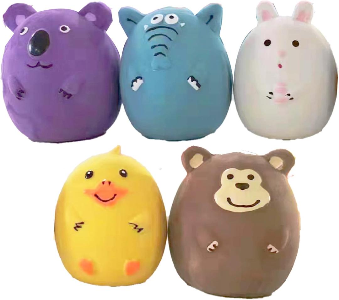 Jalousie 2.4 in Small Latex Dog Squeaky Toys - Soft Rubber Puppy Chew Toy, Animal Ball for Fetch Play - Small Medium Pets (Animal 5 Pack - Small) Jalousie 2.4 in Small Latex Dog Squeaky Toys - Soft Rubber Puppy Chew Toy, Animal Ball for Fetch Play - Small Medium Pets (Animal 5 Pack - Small)