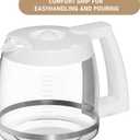 14-Cups Coffee Carafe Replacement Pot Compatible with Cuisinart Coffee Machine DCC-2200RC, DCC-2200, DCC-3200, DCC-3200P1, DCC-3200FR, DCC-2600, DCC-2800,DCC-1800FR CBC-7400 CBC-7000PC White